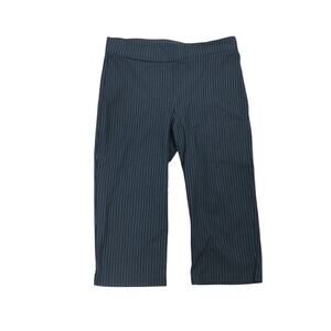 Vintage Y2K Agenda Black and White Pinstripe Mid Rise Capri Pants L